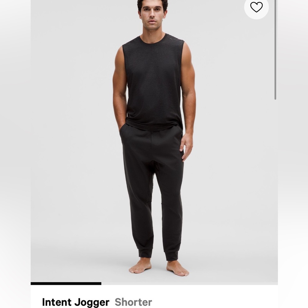 NEW Men’s Lululemon “Intent” Black Joggers Short